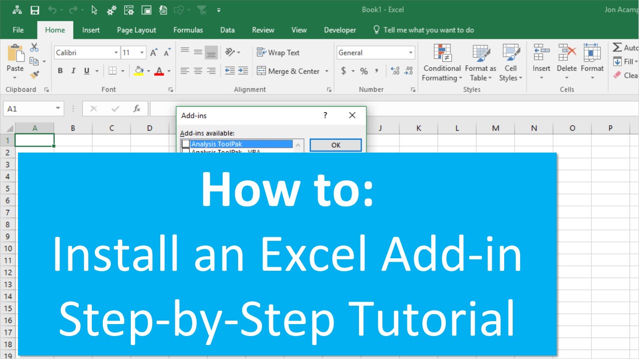 get add ons excel for mac